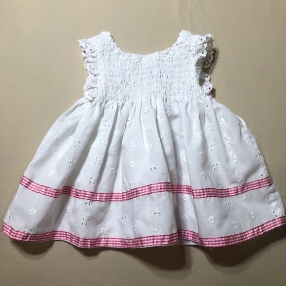 Starting Out Pink Rose & Eyelets Infant Dress - Picture 3 of 5